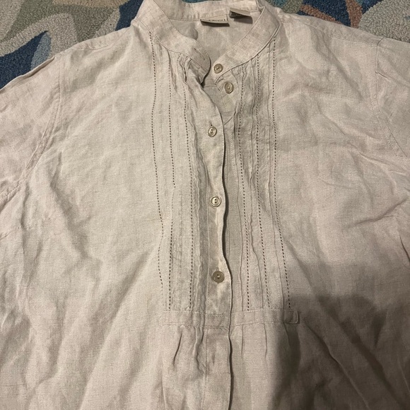 L.L. Bean large women’s linen button up shirt - Picture 5 of 5